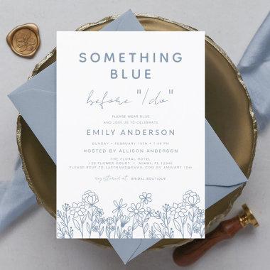 Something Blue Wildflower Bridal Shower Invitations