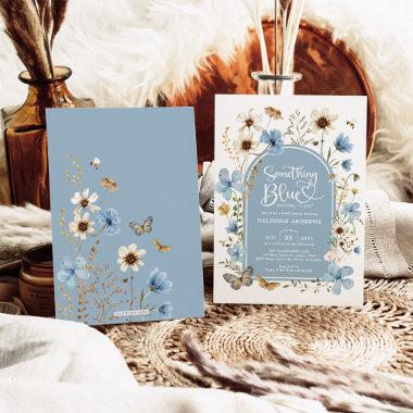 Something Blue Wildflower Garden Bridal Shower Invitations