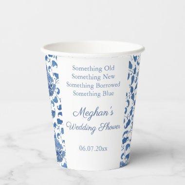 Something Old New Borrowed Blue Bridal Shower Paper Cups
