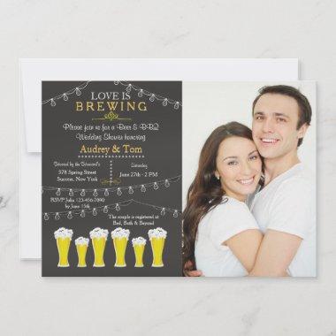Something's Brewing Photo Wedding Shower Invitatio Invitations