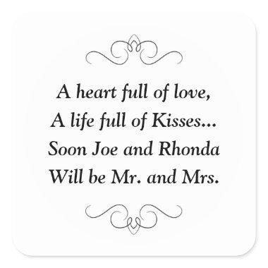 Soon Mr. and Mrs. Square Sticker