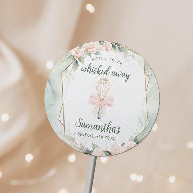 Soon to be Whisked Away Pink Floral  Classic Round Sticker