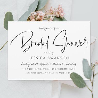 Sophisticated Chic Bridal Shower Invitations