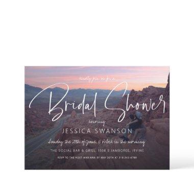 Sophisticated Chic Photo Bridal Shower Invitations