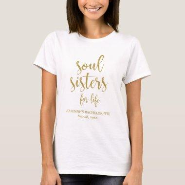 Soul Sisters for Life Glitter Bachelorette T-Shirt
