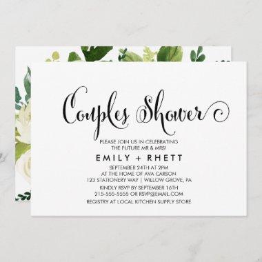 Southern Belle Calligraphy | Floral Couples Shower Invitations