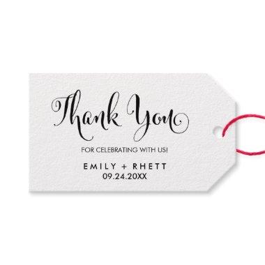 Southern Belle Calligraphy Thank You Favor Gift Tags