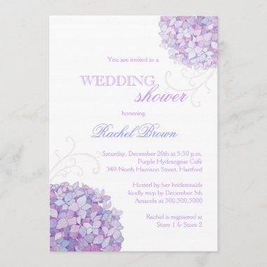 Southern Hydrangea Blooms Spring Wedding Shower Invitations