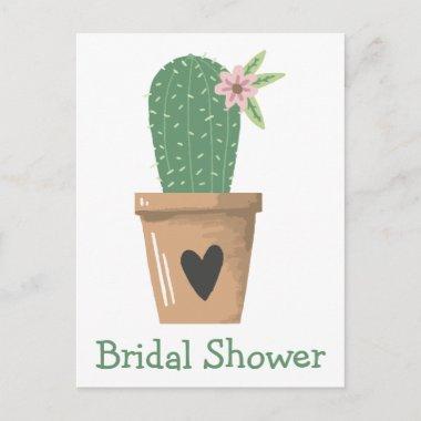 Southwest Bridal Shower Green Cactus Succulent Invitation PostInvitations