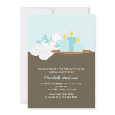 Spa Bridal Shower {aqua} Invitations