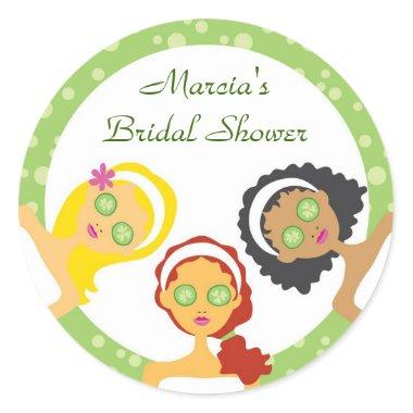 Spa Bridal Shower Favor Sticker