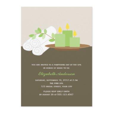 Spa Bridal Shower {green} Invitations