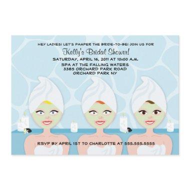 SPA BRIDAL SHOWER Invitations Light Blue