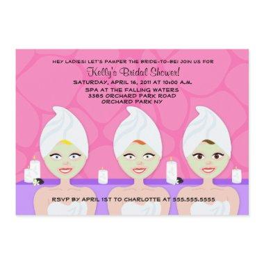 SPA BRIDAL SHOWER Invitations Pink / Purple