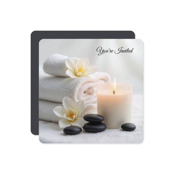 Spa  With Magnolia Flowers