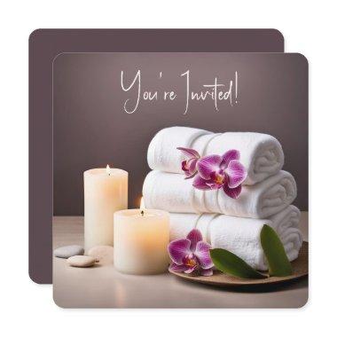 Spa  With Orchids