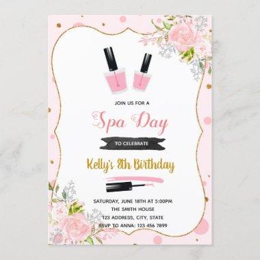Spa day birthday Invitations