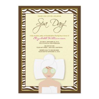 Spa Day Bridal Shower Invitations (yellow)