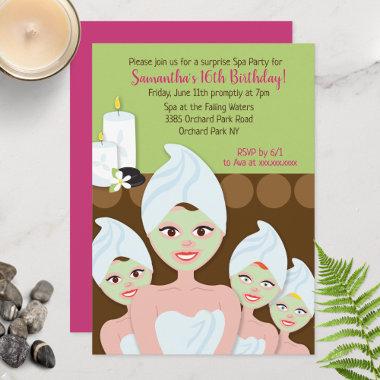 Spa Girls Birthday Invitations, Any age Invitations