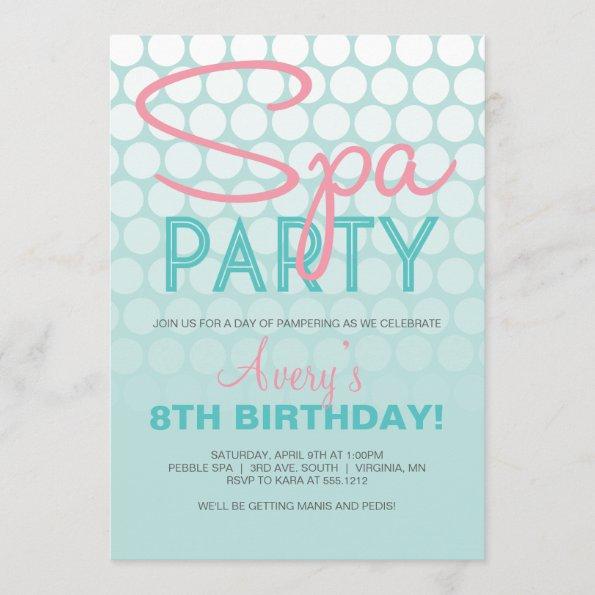 Spa Party Invitations