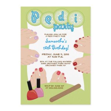 SPA PEDICURE Pedi Party Invitations