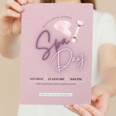 Spa theme bridal shower Invitations