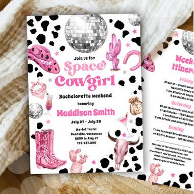 Space Cowgirl Disco Rodeo Bachelorette Weekend Inv Invitations
