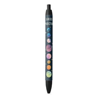 Space Planets Stars Moon Galaxy Personalized Name Pen
