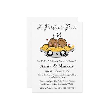 Spaghetti & meatballs a perfect pair bridal dinner