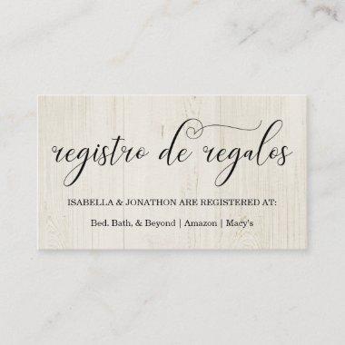 Spanish Calligraphy Registry Enclosure Invitations