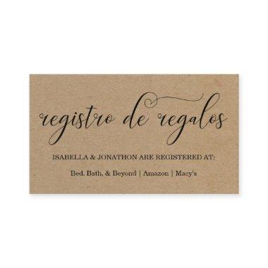 Spanish Calligraphy Registry Enclosure Invitations