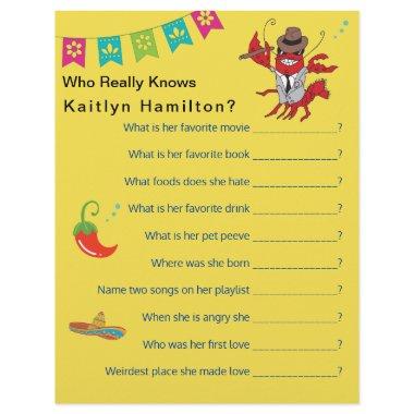 Spanish Fiesta Baby Shower Question Game