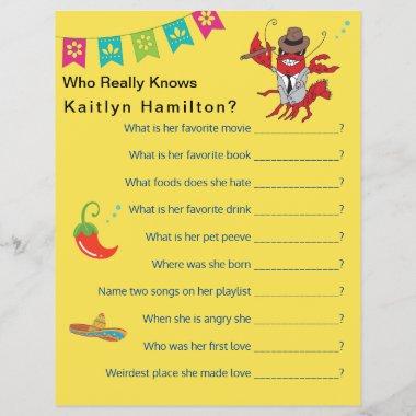 Spanish Fiesta Baby Shower Question Game