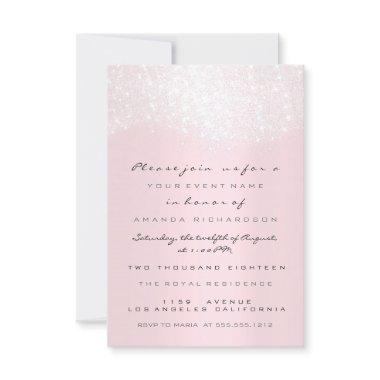 Spark Glitter White Pink  Sweet 16th