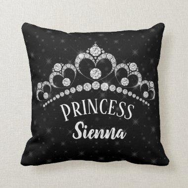 Sparkling Diamond Tiaras - choose your background Throw Pillow