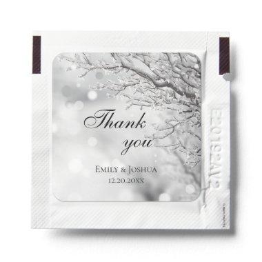 Sparkling Snow and Ice | Winter Wedding Hand Sanitizer Packet