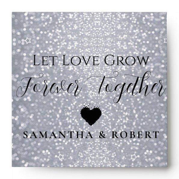 Sparkly Glitter Wedding Bridal Favor Seeds Envelope