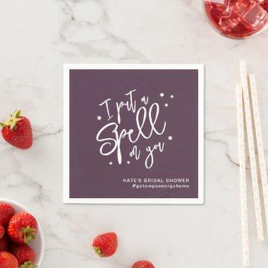 Spell on You Halloween Purple  Paper Napkins