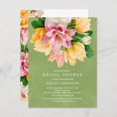 Sping Meadow Floral Bridal Shower Invitation PostInvitations