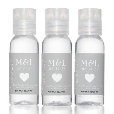Spread Love and Hope Not Germs  Gray Hand Sanitizer