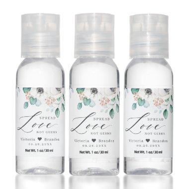 Spread Love anemone floral blush wedding favor Hand Sanitizer