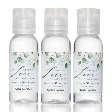 Spread Love floral dusty blue wedding favor Hand Sanitizer