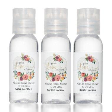 Spread love not germs baby bridal shower favors hand sanitizer