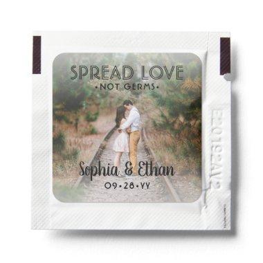Spread Love Not Germs Elegant Photo Wedding Favors Hand Sanitizer Packet