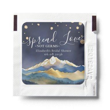 Spread Love Not Germs Gold Mountains  Hand Sanitizer Packet