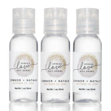 Spread Love Not Germs Modern Wedding Favor Hand Sanitizer