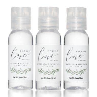 Spread Love not germs rustic greenery wedding Hand Sanitizer