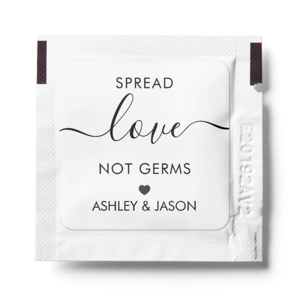 Spread the Love Not Germs Personalized White Hand Sanitizer Packet
