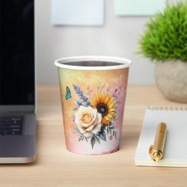 Spring and Summer Blooming Florals Paper Cups