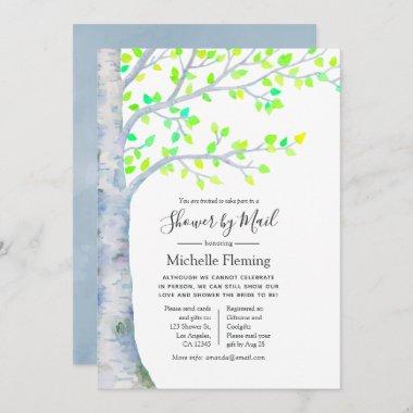 Spring Birch Tree Baby or Bridal Shower by Mail Invitations
